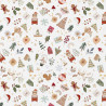 Printed Cotton VISBY White / Red